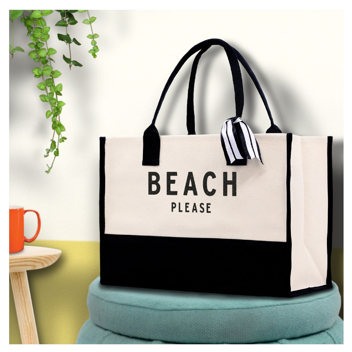 Beach Please Beaded  Tote