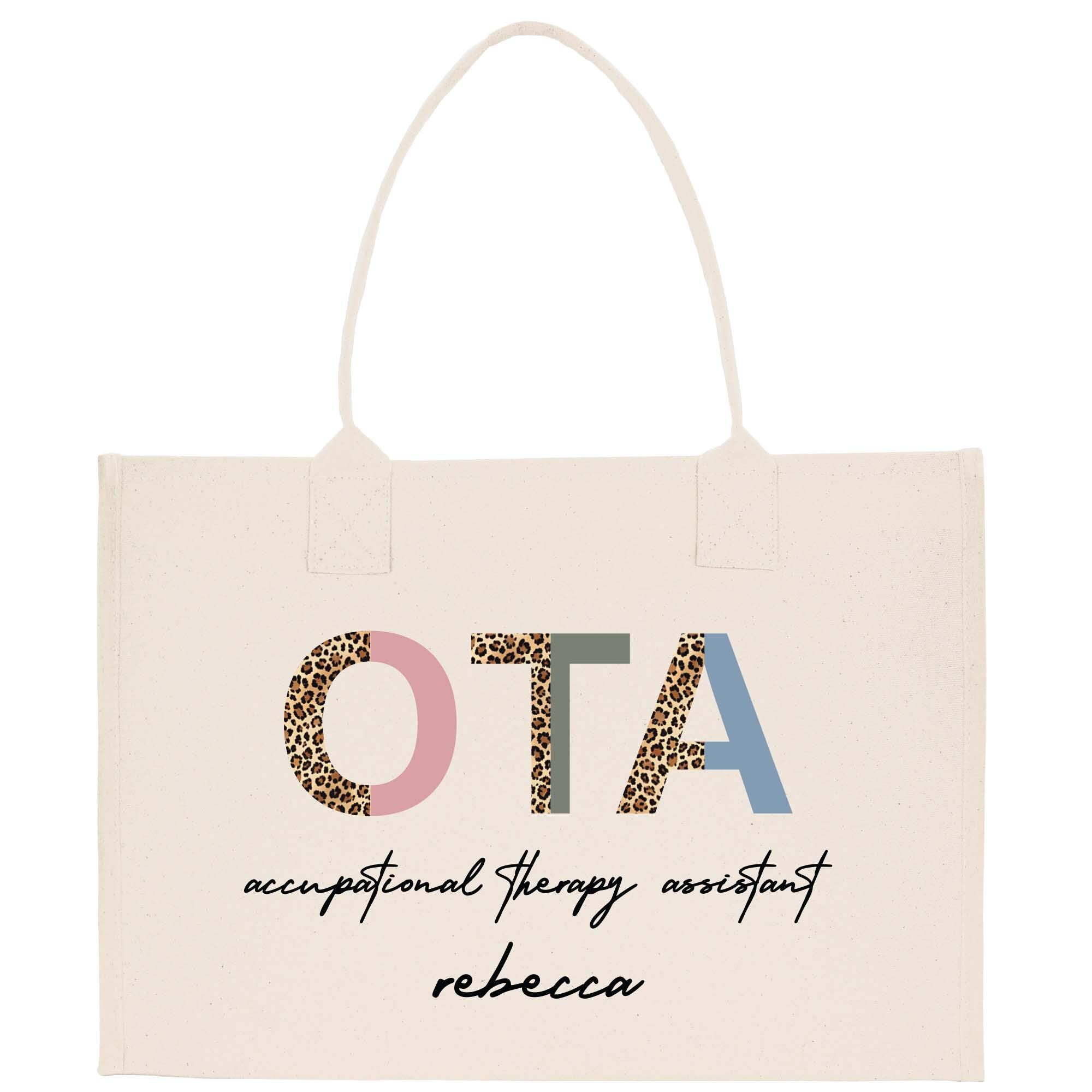 a tote bag with the words otta on it