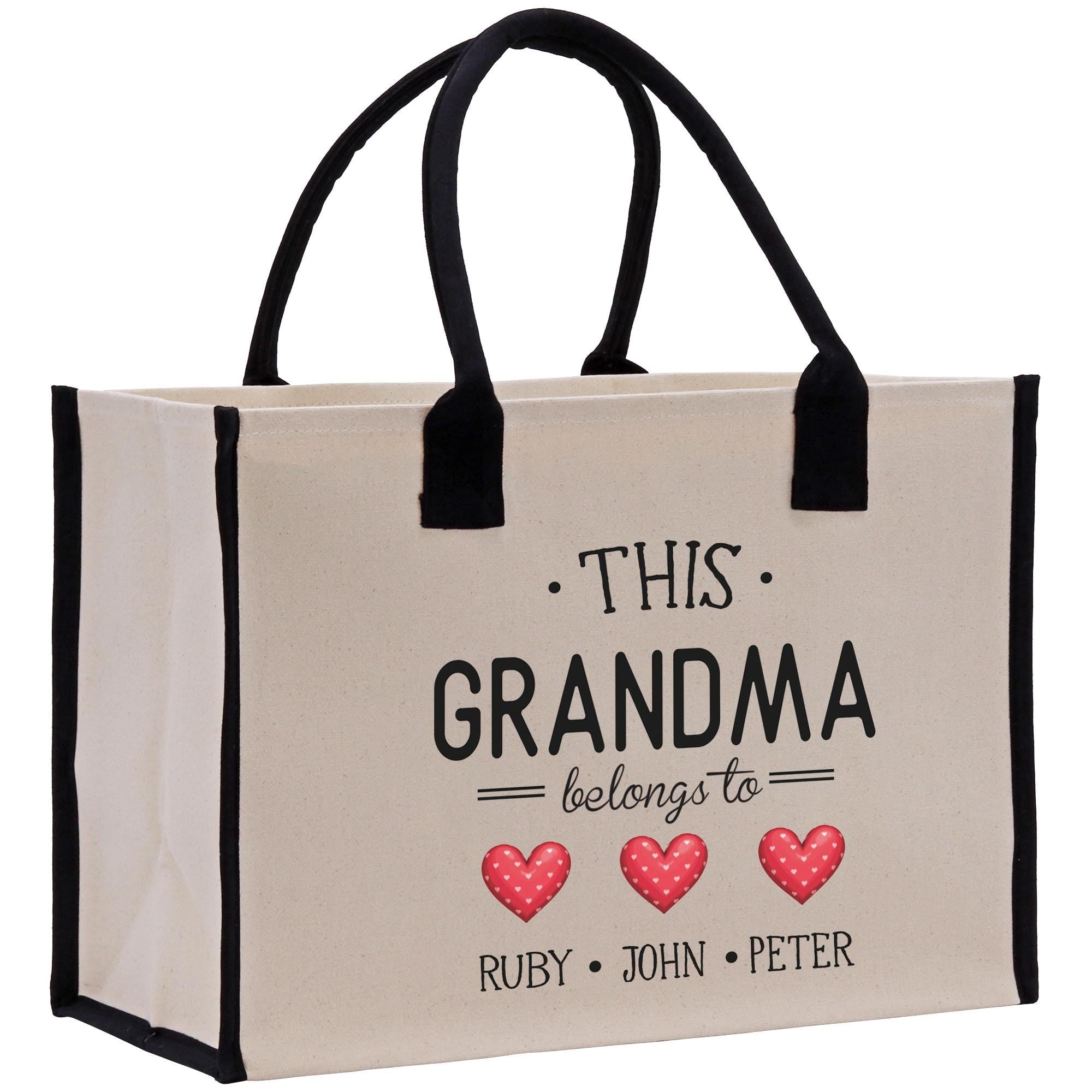 this grandma belongs to personalized tote bag