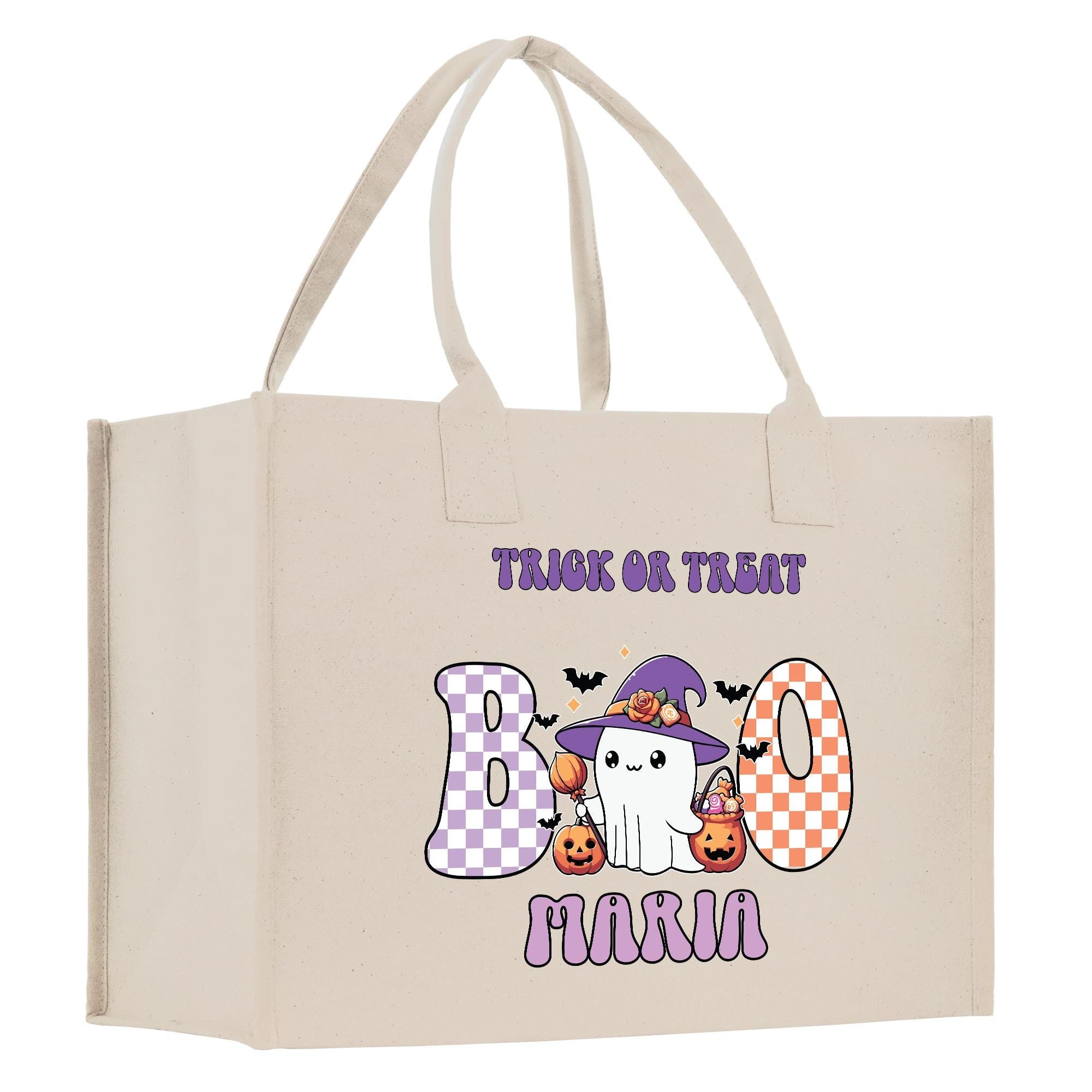 a trick or treat bag with a ghost on it