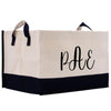 Monogram Storage Basket Bag Personalized Home Organizer Custom (MSB1001)