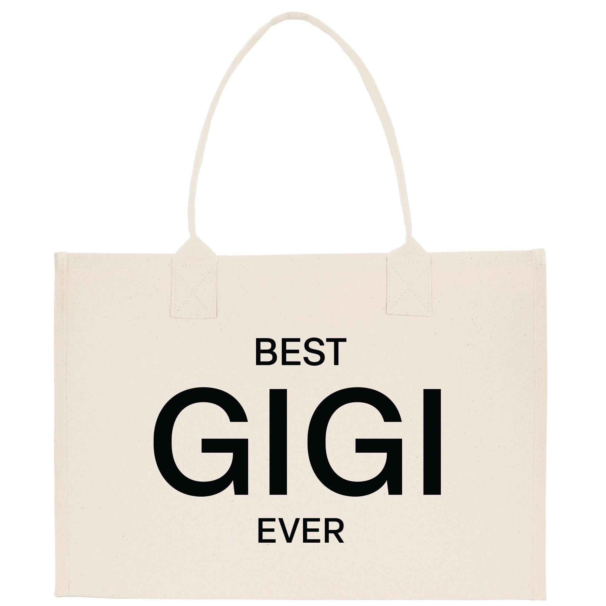 a white bag with the words best gig ever printed on it