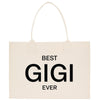 a white bag with the words best gig ever printed on it