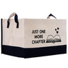 a bag with a book and hearts on it