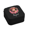 a black box with a picture of a cow on it
