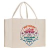 a white shopping bag with a happy birthday message