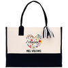 a white and black bag with a black handle