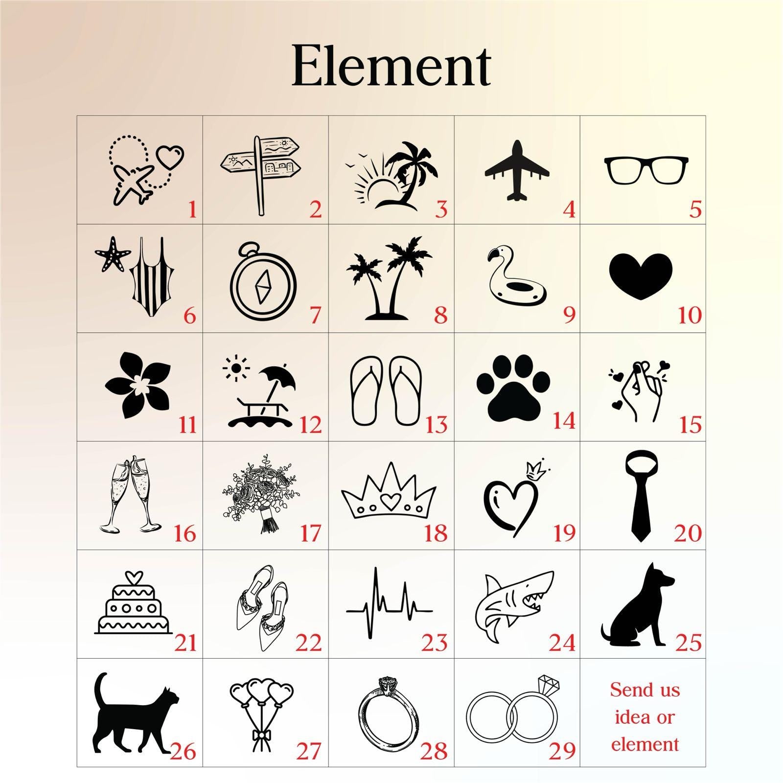 a poster with a lot of different things on it