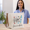 a nurse is a work of heart tote bag
