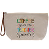 a canvas bag with coffee gives me teacher power