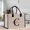 a canvas bag with the letter c on it