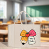 a white bag with a picture of a jar and a bow on it