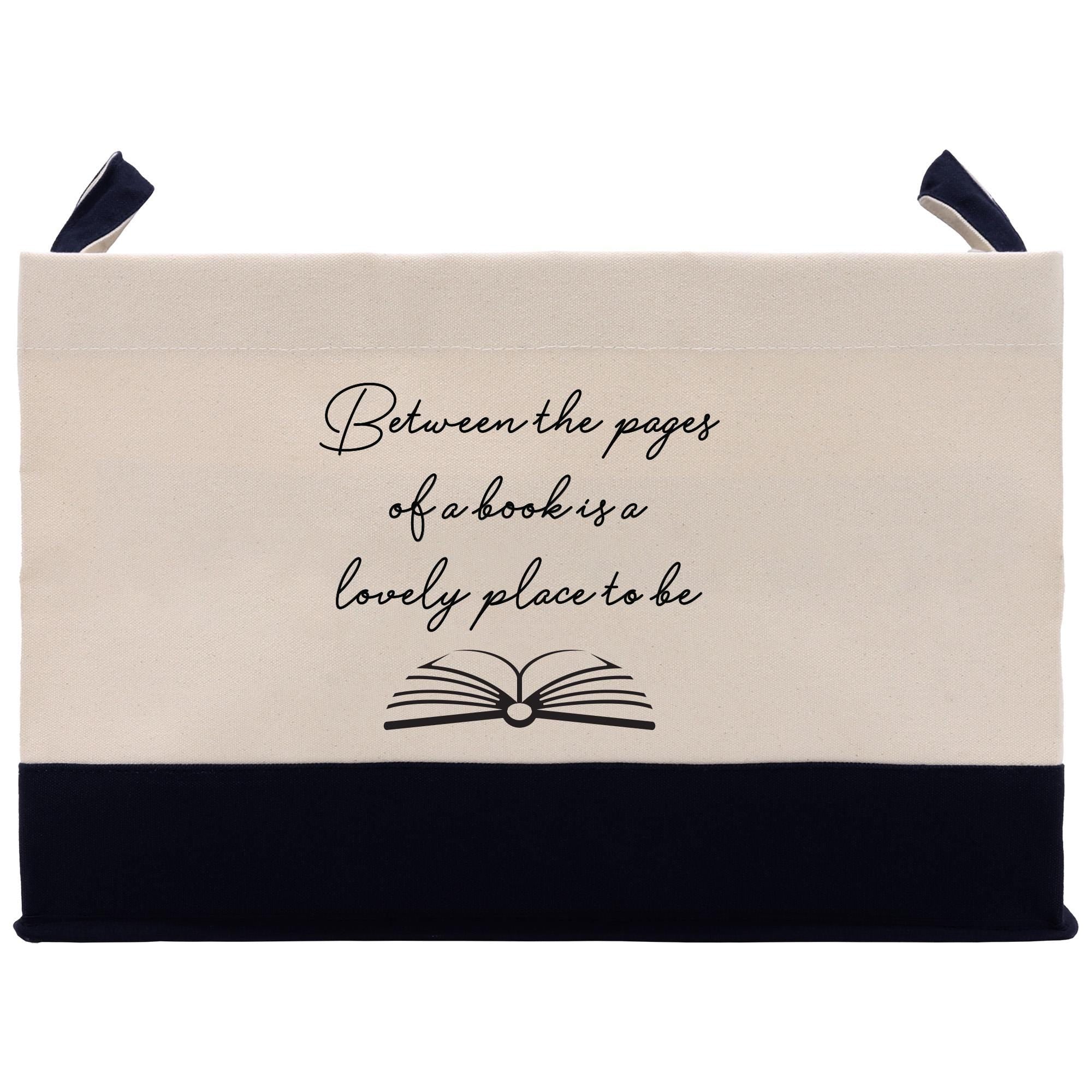 a book bag with a quote written on it
