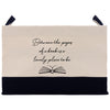 a book bag with a quote written on it
