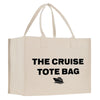 a white bag with the words the cruise tote bag printed on it