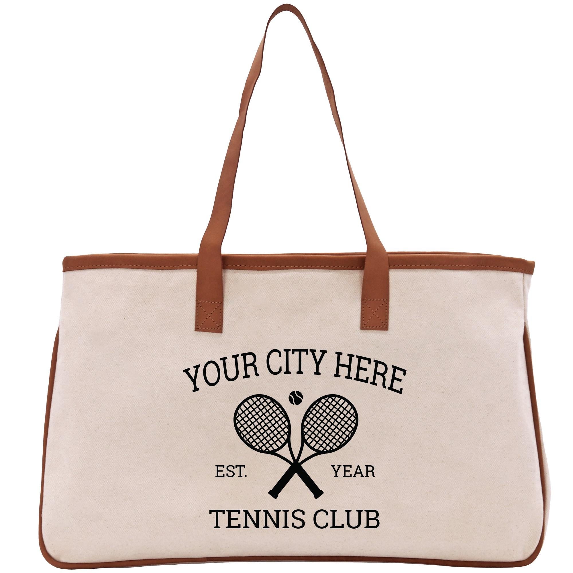 a bag with a tennis racket on it