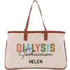 a canvas tote bag with the words dialys is technician written on it
