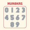 a collection of numbers in a simple, minimalist design.