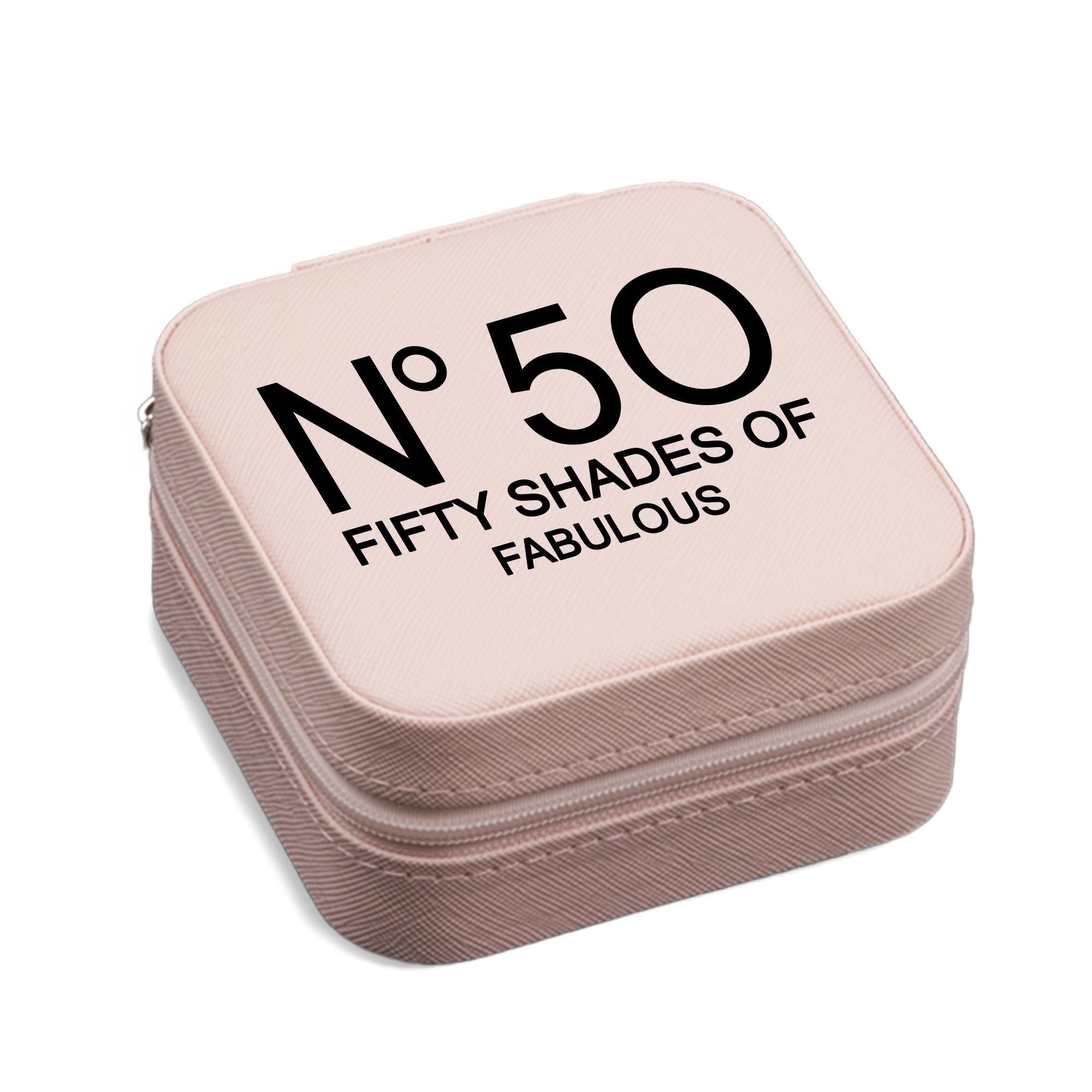a pink box with the number fifty shades of fabulous written on it