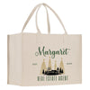 a white shopping bag with a logo on it