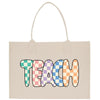 a tote bag with the word heat printed on it