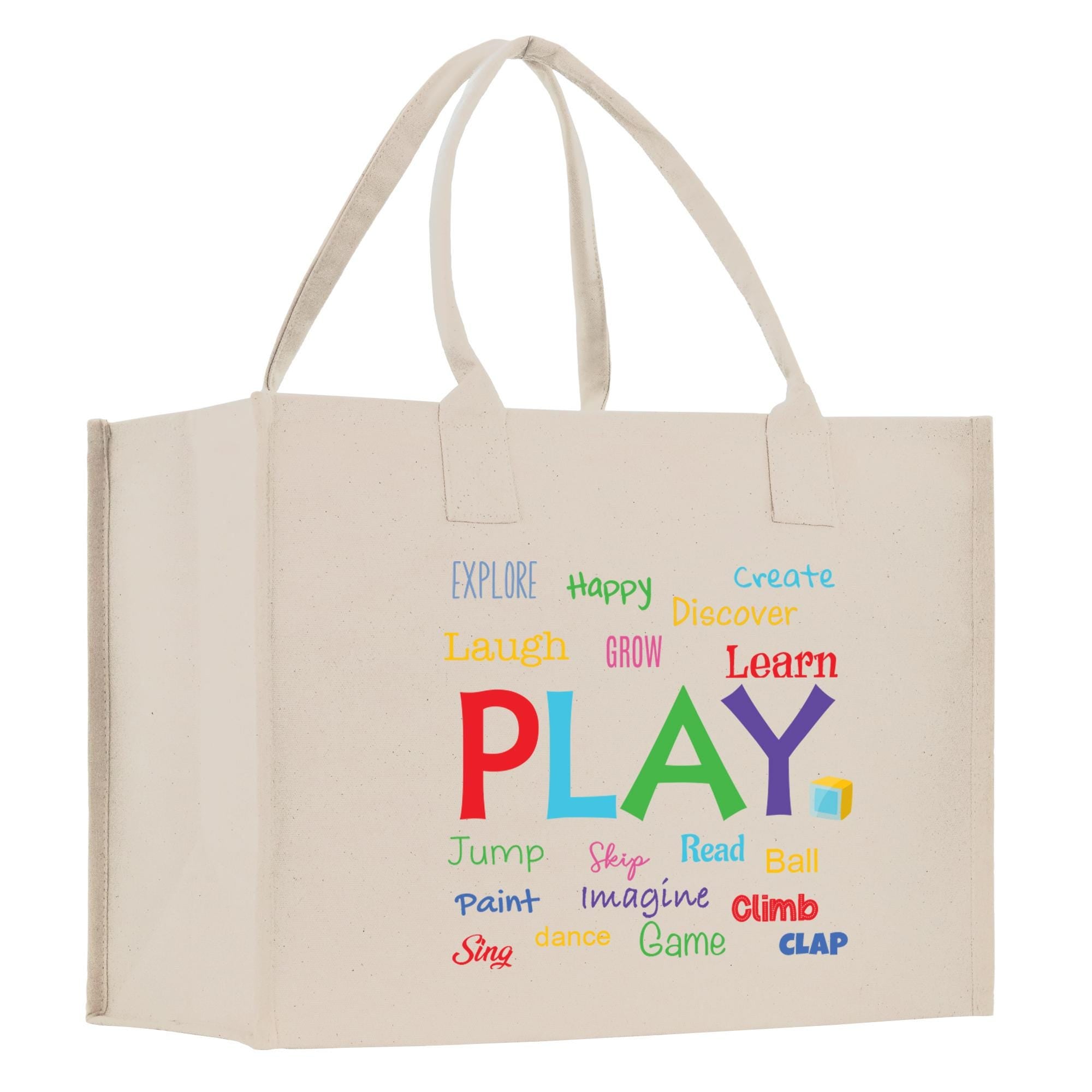a white bag with a play written on it