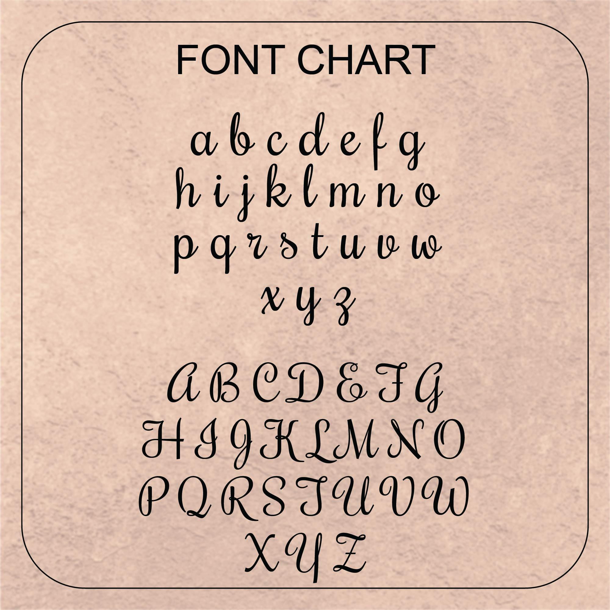 a handwritten font that is in a square frame