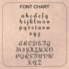 a handwritten font that is in a square frame