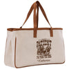 a tote bag with a horse drawn carriage on it