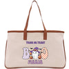 a canvas bag with a trick or treat design