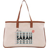 a canvas tote bag with the words mr and mrs