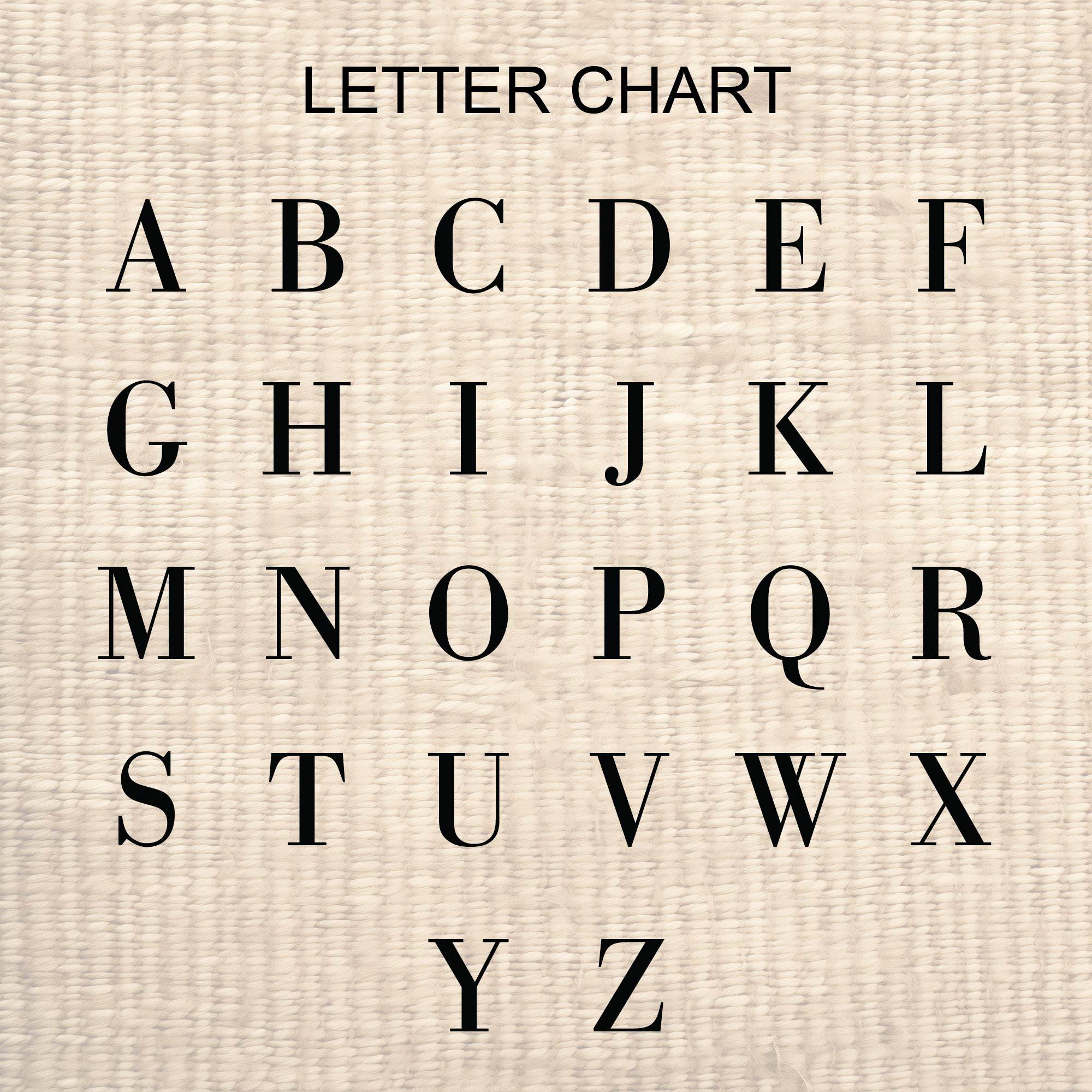 a black and white type of font on a linen background
