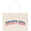 a white bag with the word tactity mom printed on it