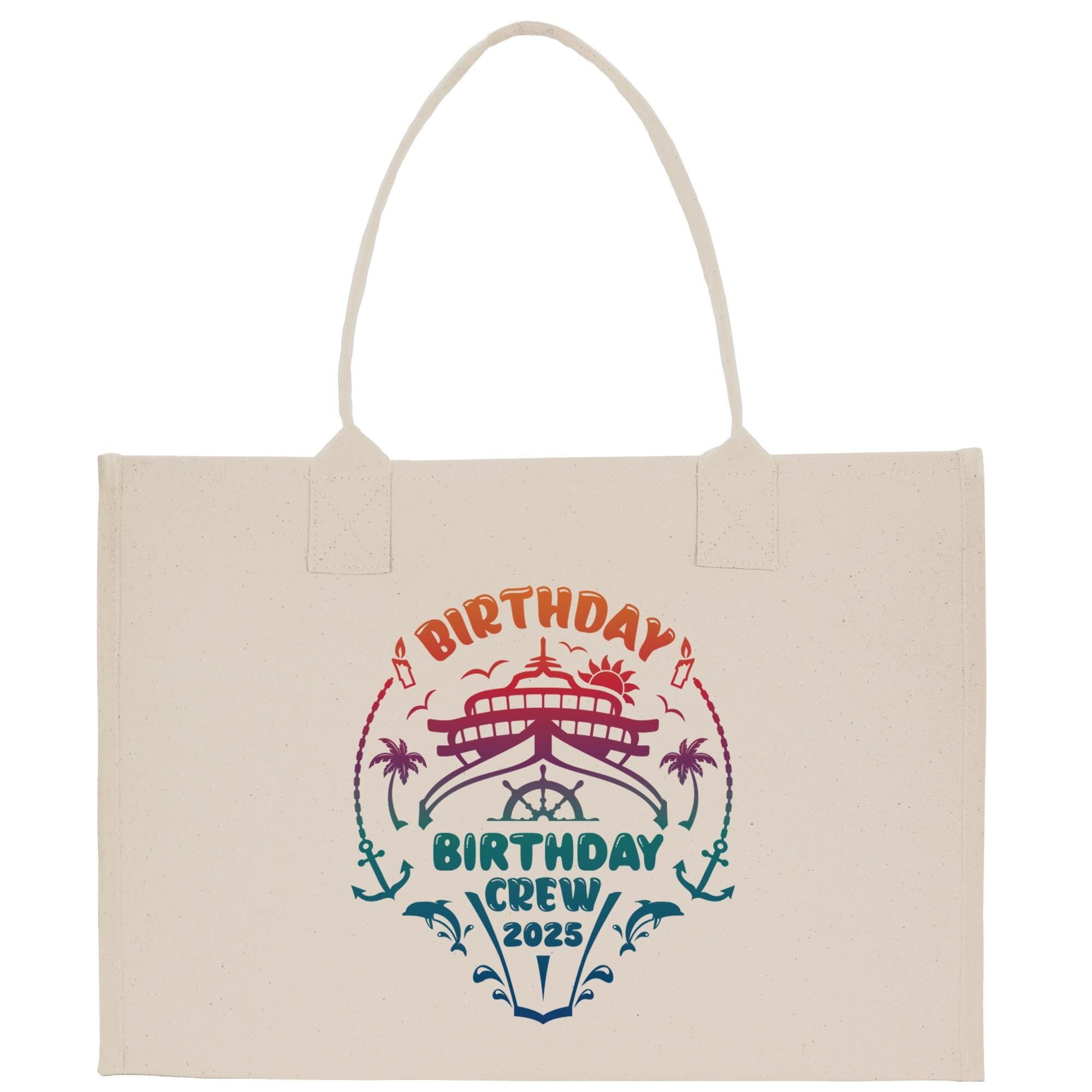 a white bag with a happy birthday sign on it
