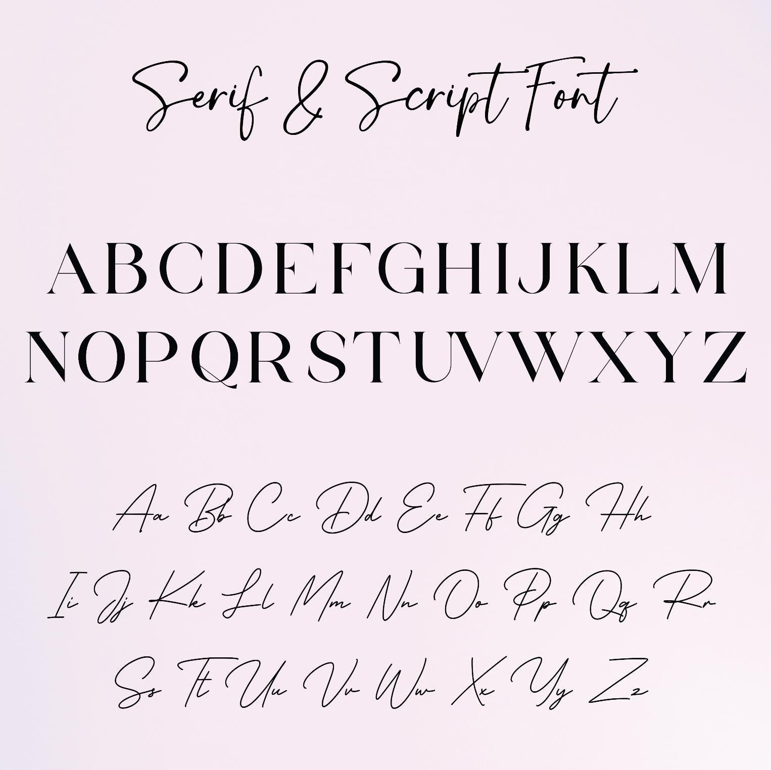 a set of handwritten font and numbers