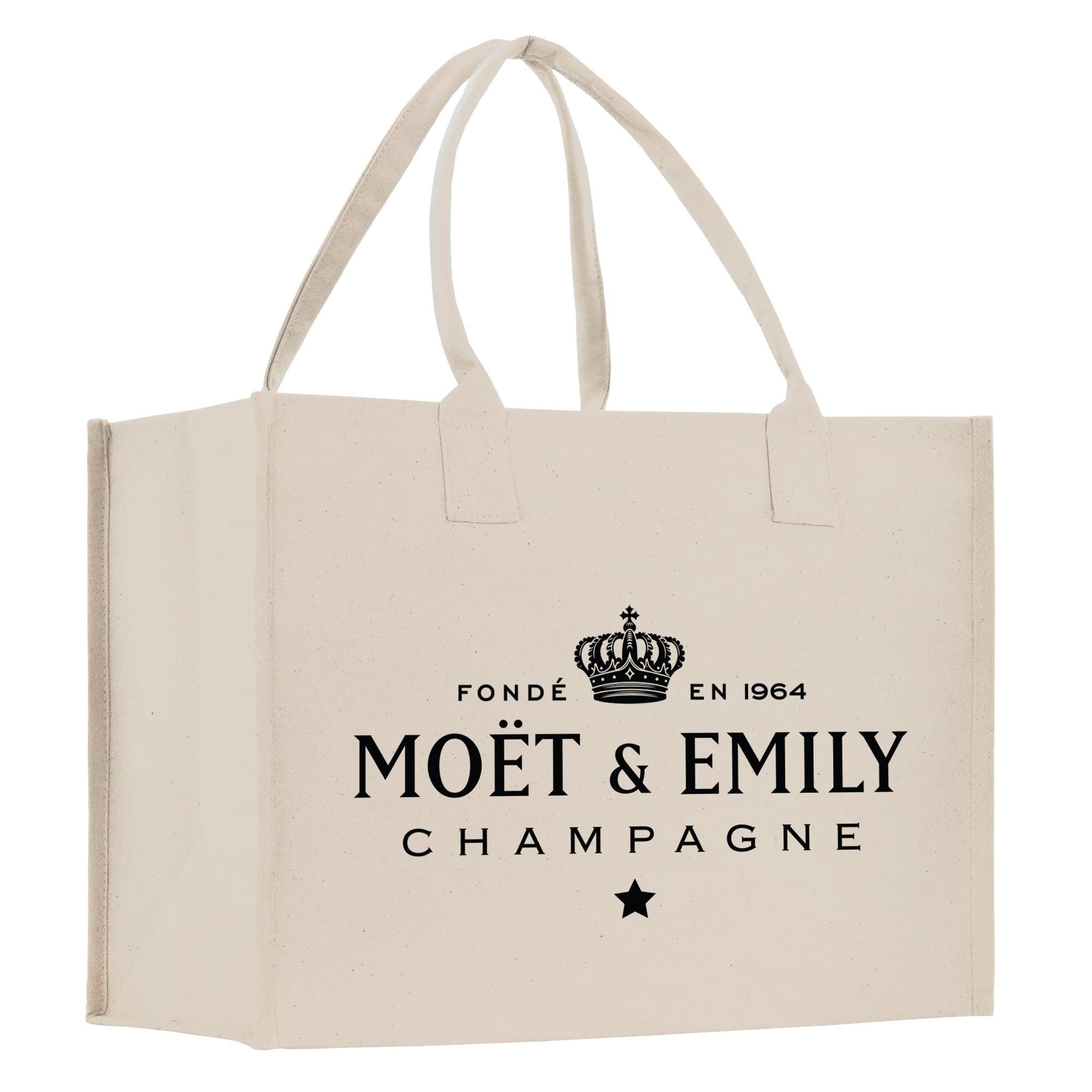 a white shopping bag with a crown on it