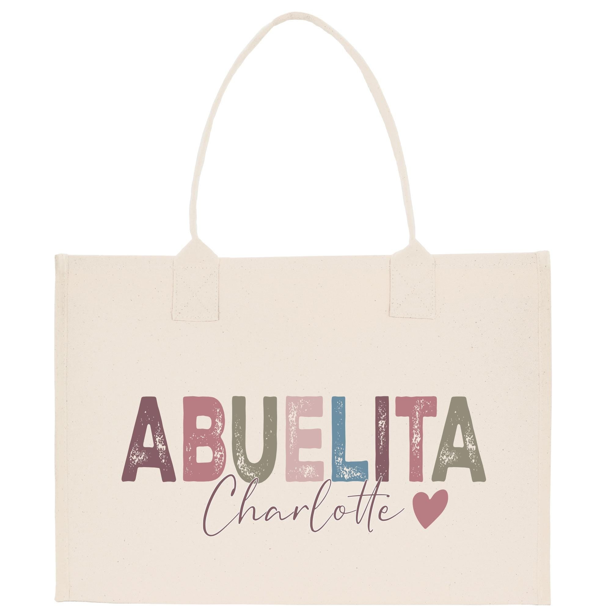 a shopping bag with the word abuella charlotte printed on it