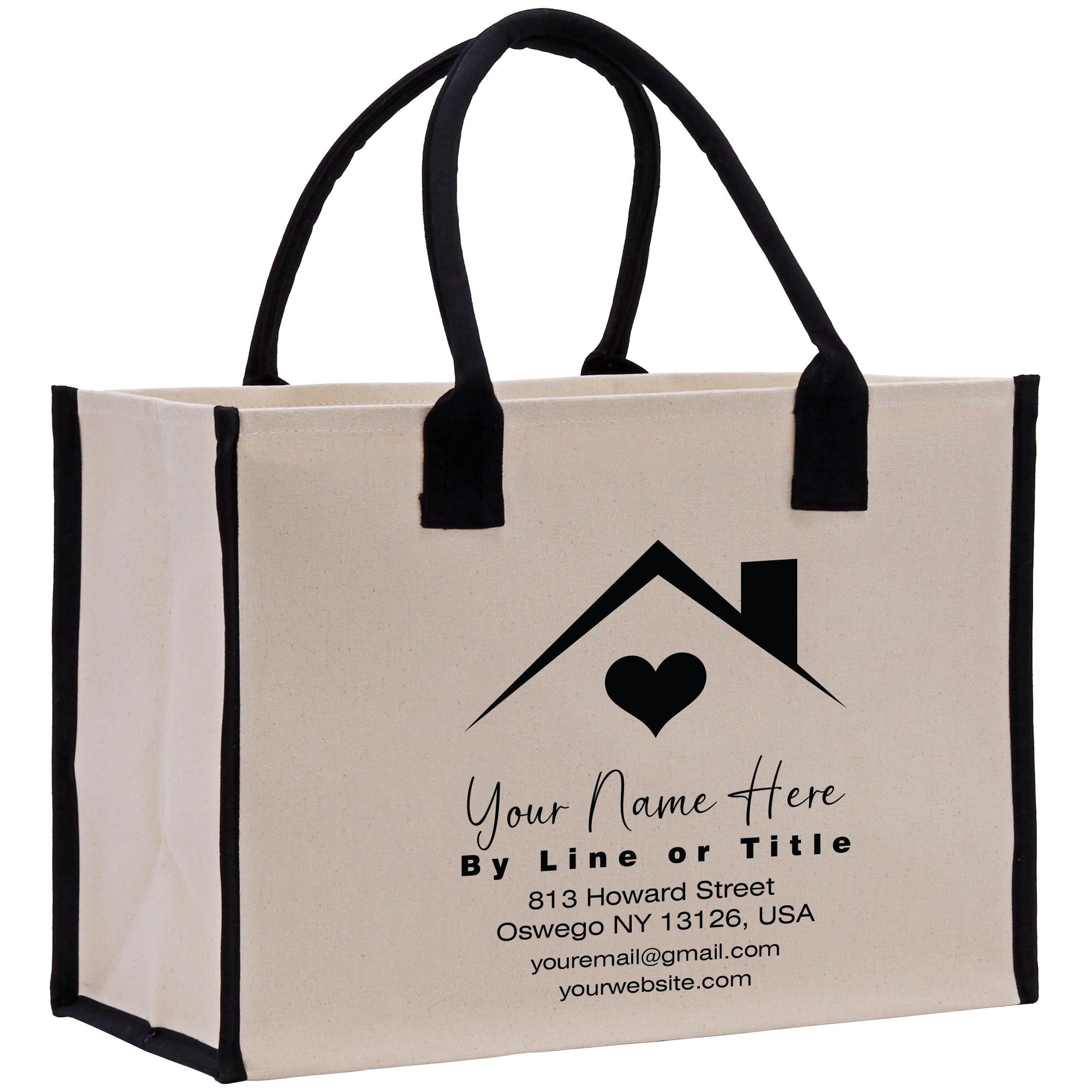 a bag with a house and a heart on it
