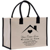 a bag with a house and a heart on it