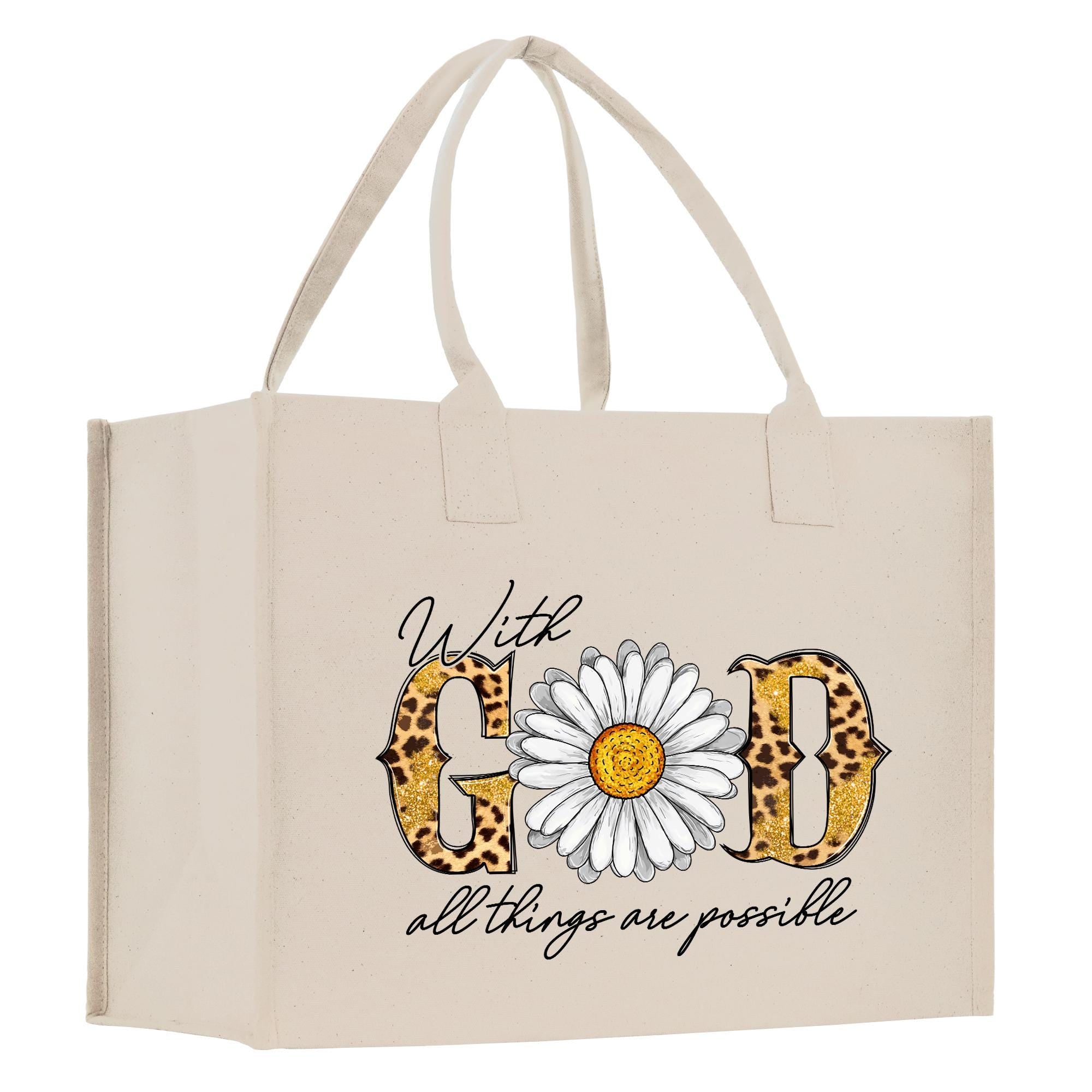 a shopping bag with a flower on it