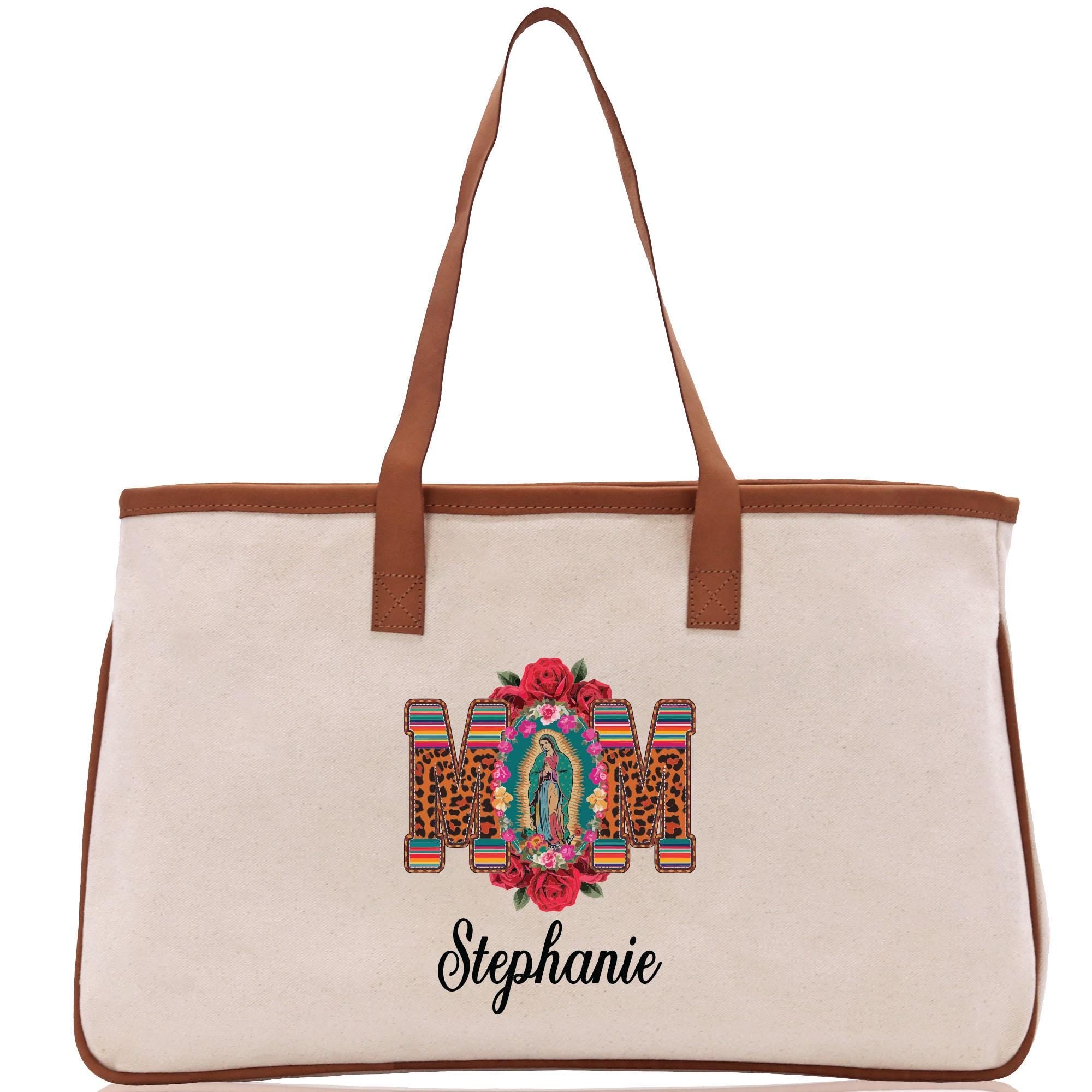 a bag with a picture of a woman on it