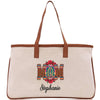 a bag with a picture of a woman on it