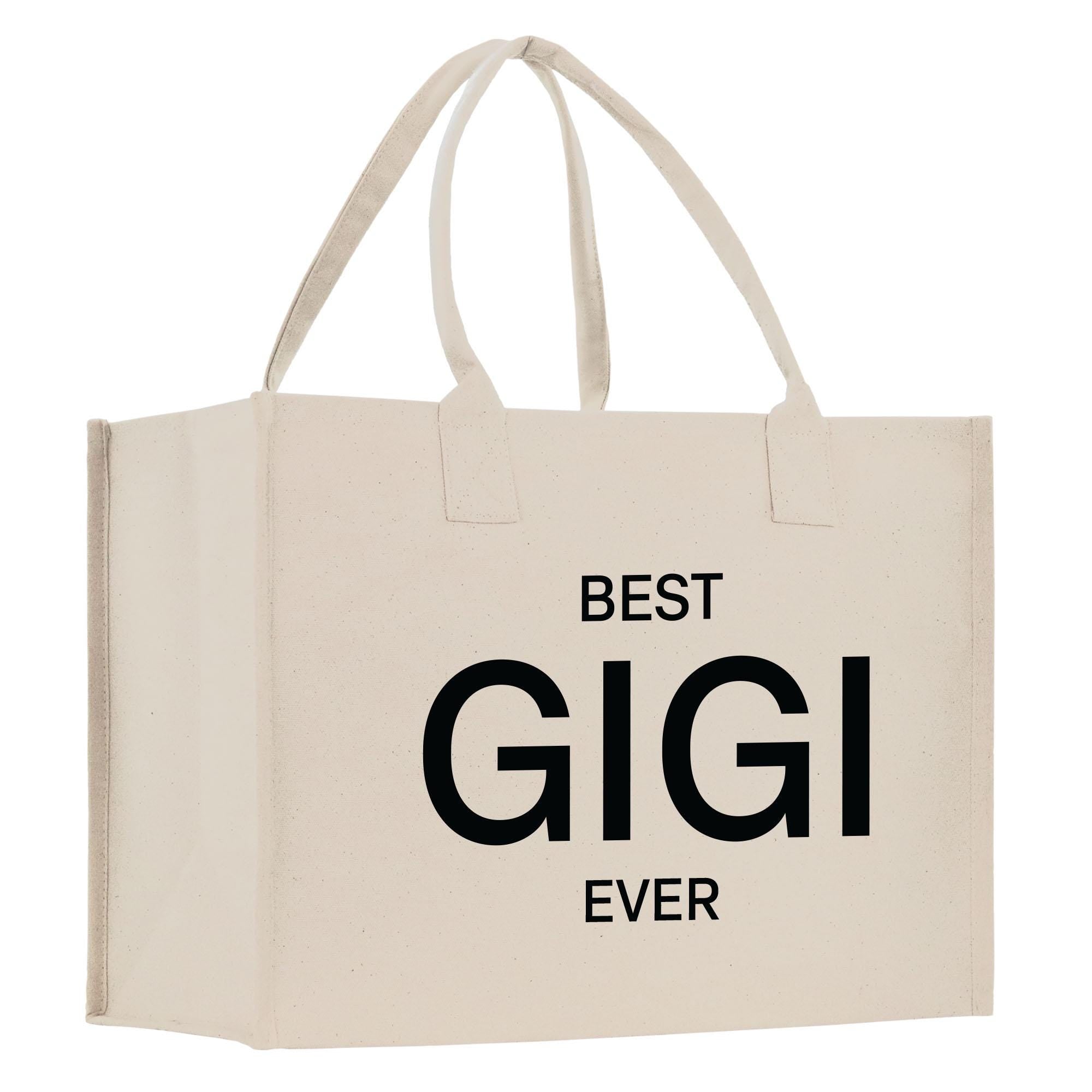 a white bag with the words best gig ever printed on it