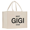 a white bag with the words best gig ever printed on it