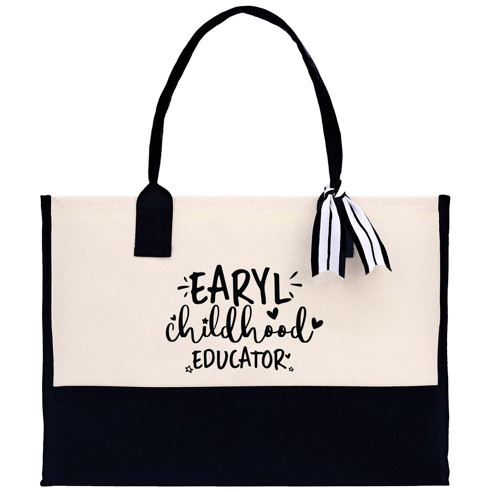 a black and white bag with a black handle