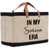 a black and white bag with the words in my senior era printed on it