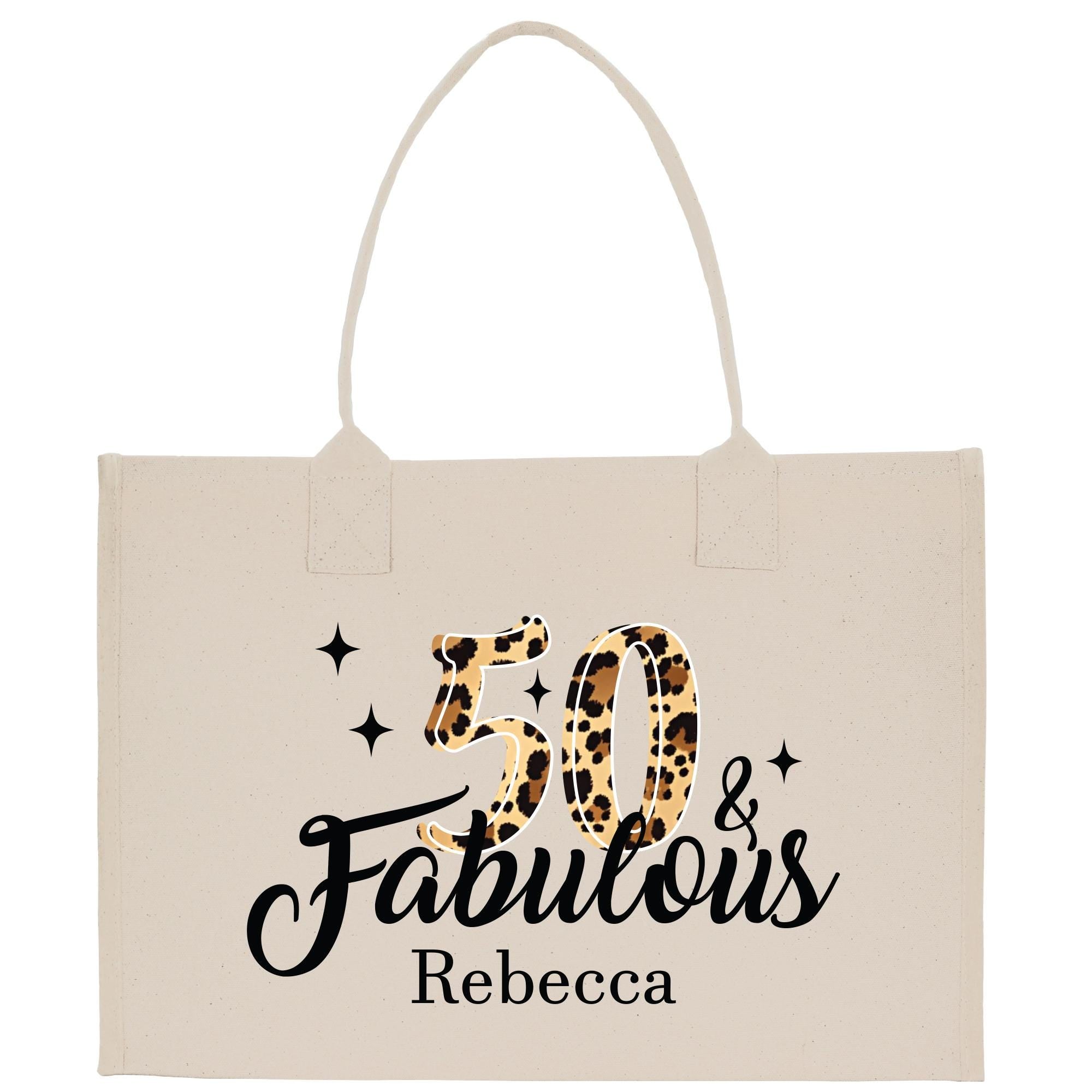 a white shopping bag with a leopard print