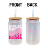 two mason jars with straw tops and a straw top one with a straw top and