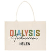 a canvas bag with the words dialys technician written on it