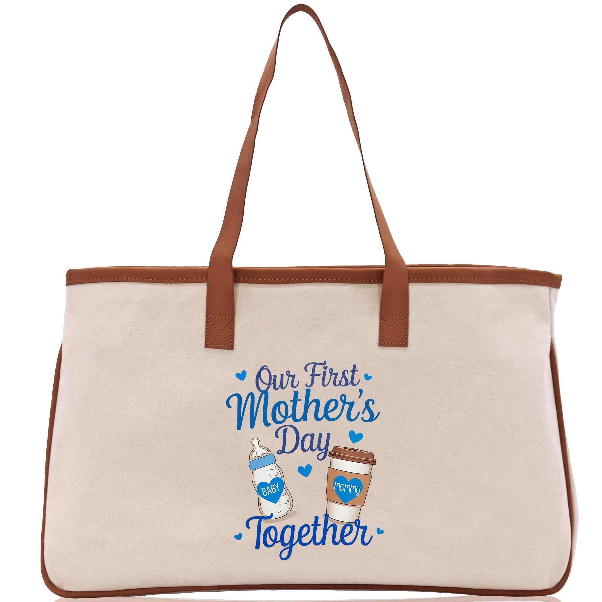 a canvas tote bag with a mother&#39;s day message